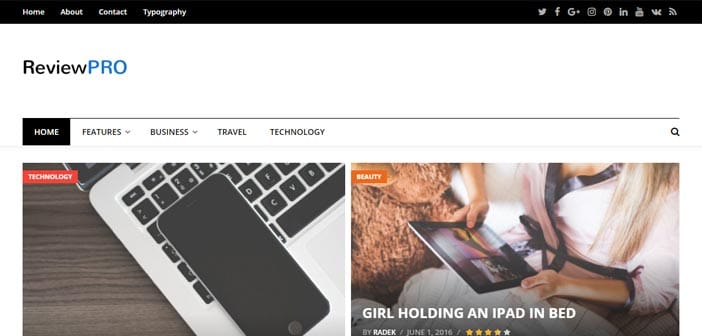 ReviewPro – A Professional Blog / Magazine WordPress Theme