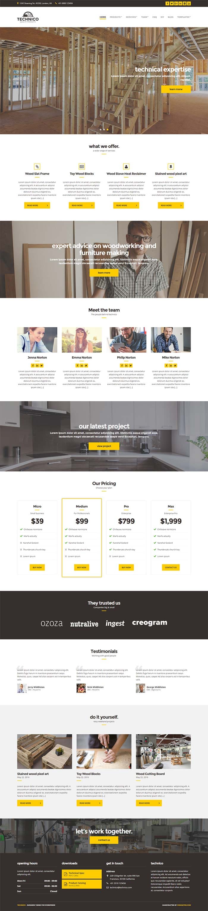 Technico – Responsive WordPress Theme For Construction Companies