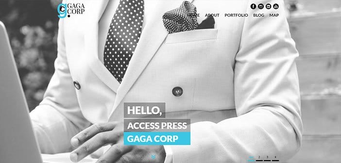 Gaga Corp - One Page Portfolio WordPress Theme