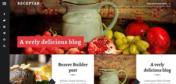 Receptar - Delicious Food Blog WordPress Theme