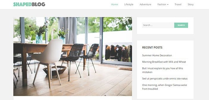 Shaped Blog – Responsive Personal Blog WordPress Theme