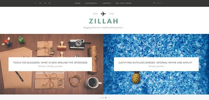 Zillah - Stylish Blogging WordPress Theme