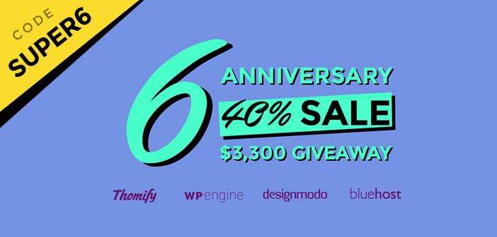 Themify Super 6th Anniversary – 40% Off Sale + Giveaway