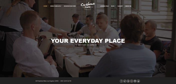 Carbone – A Modern Cafe / Bar / Restaurant WordPress Theme