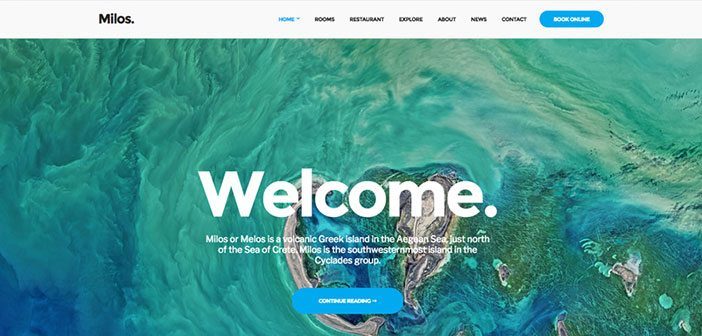 Milos – A Modern and Stylish Hotel Business WordPress Theme