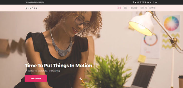 Spencer – A Beautiful Blog WordPress Theme for Entrepreneurs